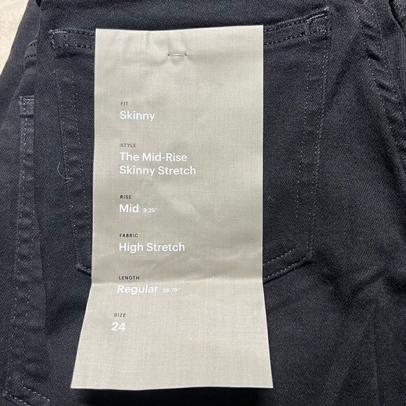 Everlane The Mid-Rise Skinny Stretch Jean Black Size 24 Regular NWT - Picture 11 of 11